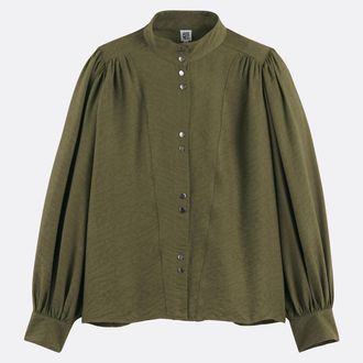 La Redoute Collections Hemd met opstaande kraag en lange mouwen