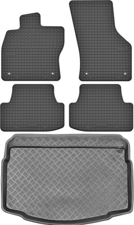 OEM Juego De Alfombrillas De Goma Para Coche Y Maletero Para Volkswagen Golf Vii Hatchback (2012-2020)