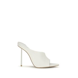 Le Silla White Calf Leather Bos Taurus Stiletto Heel Womens Sandals