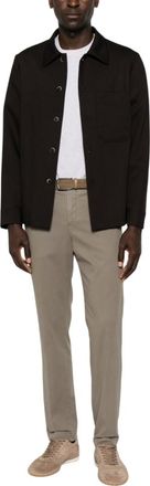 Pantaloni Torino Taupe Slim Chino Trousers
