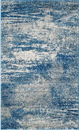 Safavieh Alfombra transicional de polipropileno azul/blanco, 122 x 183 cm