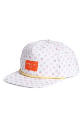 Swannies Winston Print Waterproof Baseball Cap in White at Nordstrom