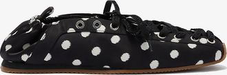 Ganni Sporty Ballerina in Black Dots - Size 36