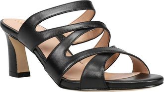 Cole Haan Alyse Sandals Womens Black Leather Open Toe Block Heel JOBB2244