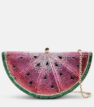 Judith Leiber Clutch Watermelon Slice con cristalli
