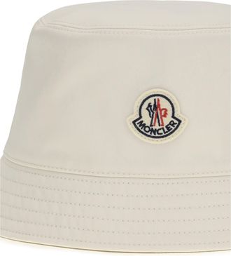 Moncler Womens Bucket Hat White Polyester