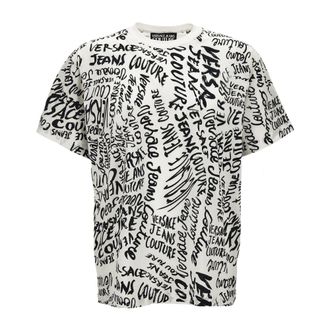 Versace Jeans Couture T-shirts en polos - Heren - T-shirts - Wit - S - Katoen - Tops