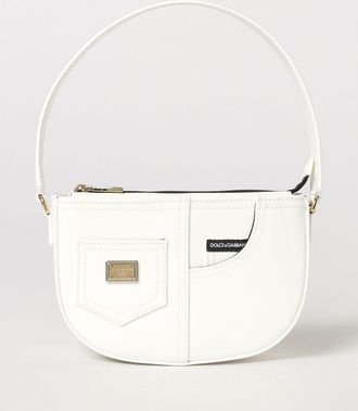 Dolce & Gabbana Mini borsa a spalla da bambina in pelle di vitello con logo