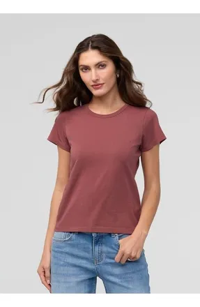 Duer PurePima Slim Crew in Red-Clay at Nordstrom, Size X-Small