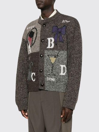 Magliano Cardigan in lana con motivo jacquard e logo lettering