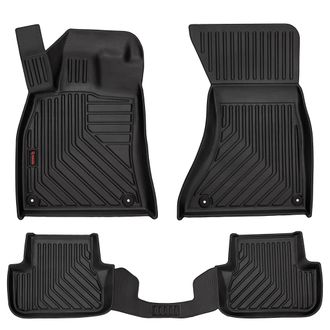 OEM Alfombrillas De Goma 3d Para Audi A4 B8 (sed&aacute;n, Familiar, Avant, Allroad, 2007-2015) - Borde De 5 Cm