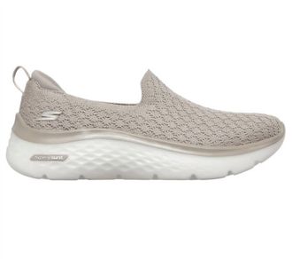 Skechers Womens Gowalk Hyper Burst Glimmer Hope Slip On Sneaker In Taupe