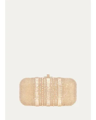 Judith Leiber Long Slide Crystal Clutch Bag