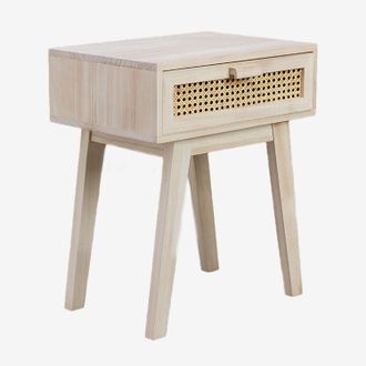 Sklum Mesita De Noche 45x30 Cm Con Caj&oacute;n En Madera Ralik Design Sklum