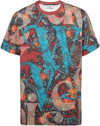 Vivienne Westwood Tops, Heren, Veelkleurig, L, Katoen, Bedrukt katoenen T-shirt