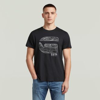 G-Star Logo Map T-Shirt - Zwart - Heren