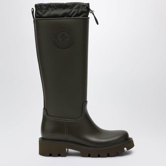 Moncler Kickstream High waterproof rain boots in PVC green