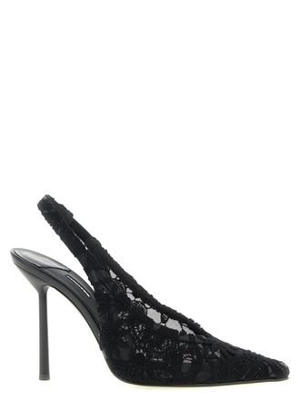 Le Silla Black Slingback Heels