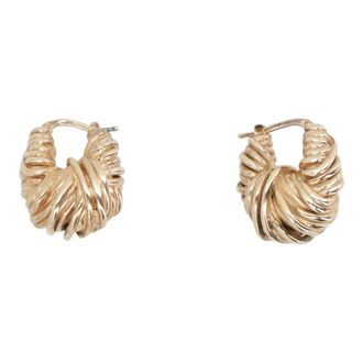 Bottega Veneta Zilveren Knoop Oorbellen - Dames - Oorbellen - Geel - ONE Size - Accessoires