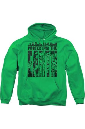 Gildan DC Comics Protecting The Earth Adult Pull Over Hoodie / Hooded Sweatshirt