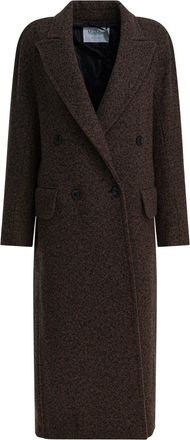 Max Mara Long Wool Coat Jackets And Coats Nero-Donna