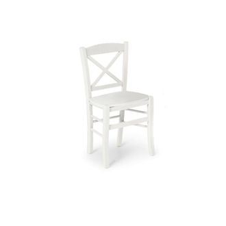 Konte Design Juego de 2 sillas de madera maciza blanca