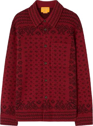 Guest In Residence Paisley Button-Up Cashmere Shirt