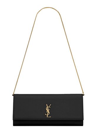 Saint Laurent Womens Shoulder Bag Kate Black Calf Leather