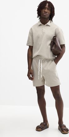 Le 31 Mens Diamond jacquard short