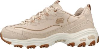 Skechers DLites - Good Neutral - Dames - Sneakers - Beige - 40 EU - Leer - Schoenen