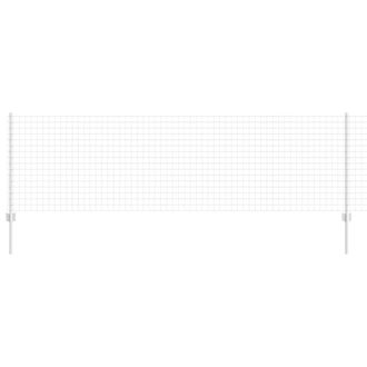 Berkfield Home Durable Euro Fence with 5 U Posts Silver 0, 8x10 m Steel