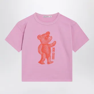 Bobo Choses T-shirt a maniche corte Softpaw Monster rosa in cotone