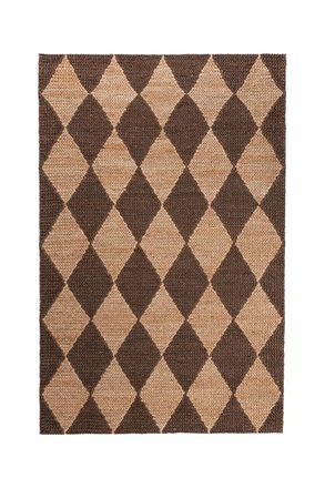 Flair Rugs Alfombra de yute marr&oacute;n y marr&oacute;n oscuro 120x170 cm