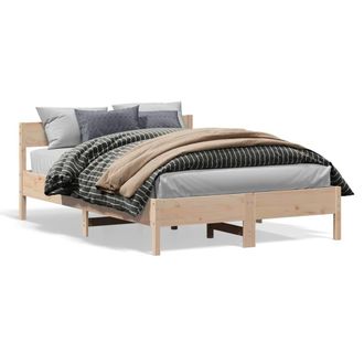 vidaXL Estructura De Cama Sin Colch&oacute;n Madera De Pino Blanco 150x200 Cm Vidaxl