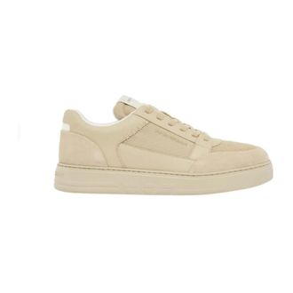 Emporio Armani Cordura Sneakers met su&egrave;de details - Heren - Sneakers - Beige - 43 EU - Su&egrave;de - Schoenen