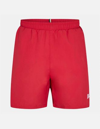 HUGO BOSS Mens Dolphin Elasticated Waistband Swim Short - Red - Size: 37/36/32