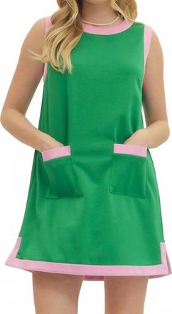 Entro Mod Dress In Green