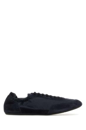 Prada Navy Blue Lace-up Sneakers