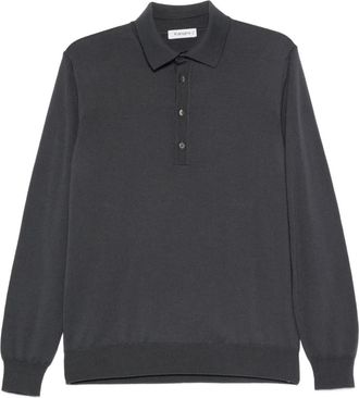KANGRA long sleeve polo shirt - Black