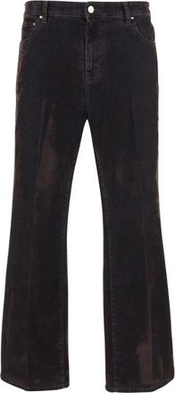 Amiri Jeans met fluwelen effect van stretchkatoen - Heren - Regular Fit Jeans - Bruin - W30 - Katoen - Jeans