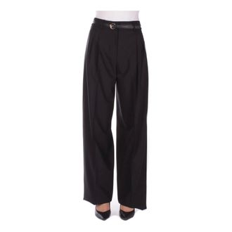 Max Mara Dames, Broeken, Zwart, Maat: XL