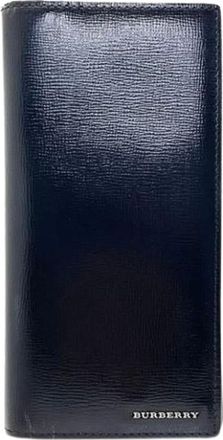 Burberry Pre-owned Wallets, male, Black, Size: ONE SIZE Pre-owned Leather Wallet