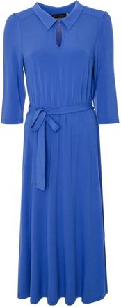 Karen by Simonsen Overhemdjurk met midilengte - Dames - Casual kleedjes - Blauw - XL - Kleedjes