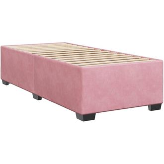 vidaXL Estructura De Cama Sin Colch&oacute;n Terciopelo Rosa 100x200 Cm Vidaxl
