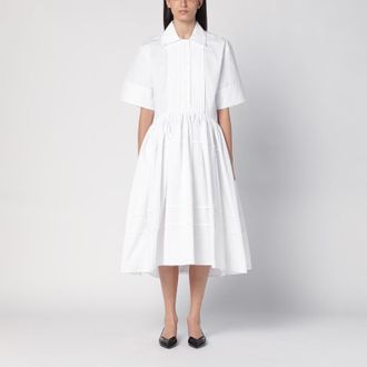 Jil Sander White cotton chemisier dress