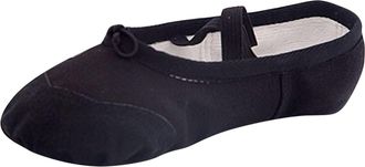 Generic Ballet Shoes Girls Gymnastics Yoga Dance Shoes Ballet Flats for Toddlers Kids Ballet Dance Slippers Ballerina Shoes Elastic Cross Straps Black