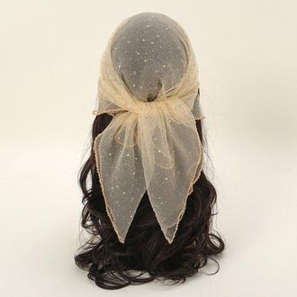 OEM Pa&ntilde;uelo Brillante Para Mujer - 80 Cm Con Diamantes De Imitaci&oacute;n - Pa&ntilde;uelo Y Turbante Para El Cabello A La Moda
