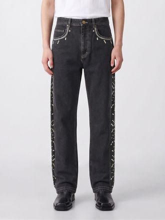 Isabel Marant Jeans Jorian baggy a gamba larga in denim con ricami