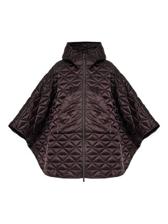 Save The Duck Effi hooded cape - women - Nylon - 1 - Brown