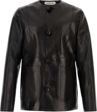 Namacheko Elijah Leather Jacket - Heren - Leren en Su&egrave;de Jassen - Zwart - S - Leer - Jassen